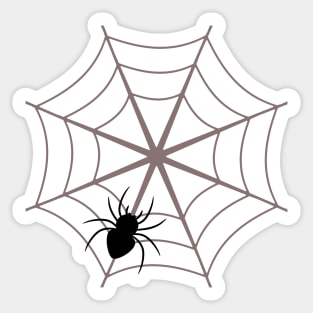 Spider and web in purple Sticker